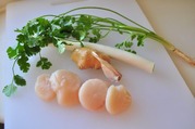 帆立貝柱の中華風蒸し物-材料