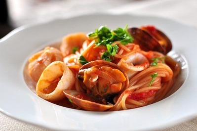 貝柱のペスカトーレ