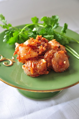 ホタテ貝柱の桜エビ和え