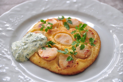 帆立のポテトパンケーキ