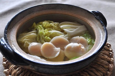 Recipe55：帆立と白菜の一人鍋仕立て