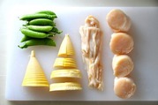 ホタテと筍の煮物-材料