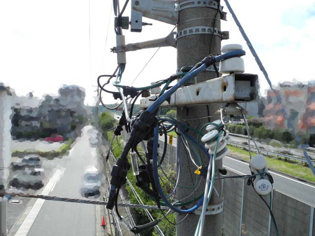 仮設引き込みポール