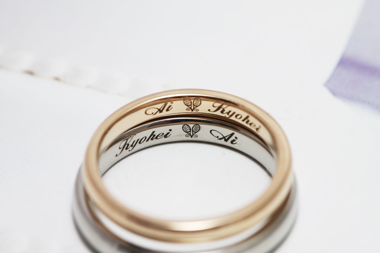 手描きイラスト 素敵なテニスラケットの結婚指輪 結婚指輪 婚約指輪の手作り製作日記 愛知 名古屋 手描きイラスト 素敵なテニスラケットの結婚指輪 結婚指輪 婚約指輪の手作り製作日記 愛知 名古屋