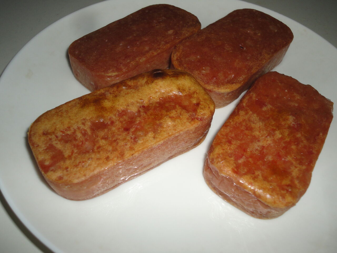 網焼きポークランチョンミートご飯 うまい でもサッパリ味になっちゃった マサ料理 耽溺 マサ青木の美食とクルマ