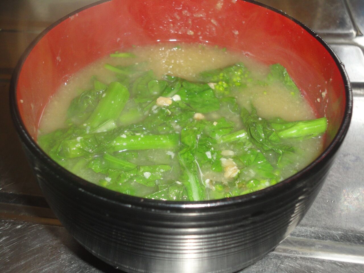 菜花の味噌汁 うまい ほろ苦甘く春の息吹 マサ料理 耽溺 マサ青木の美食とクルマ 菜花の味噌汁 うまい ほろ苦甘く春の息吹 マサ料理 耽溺 マサ青木の美食とクルマ