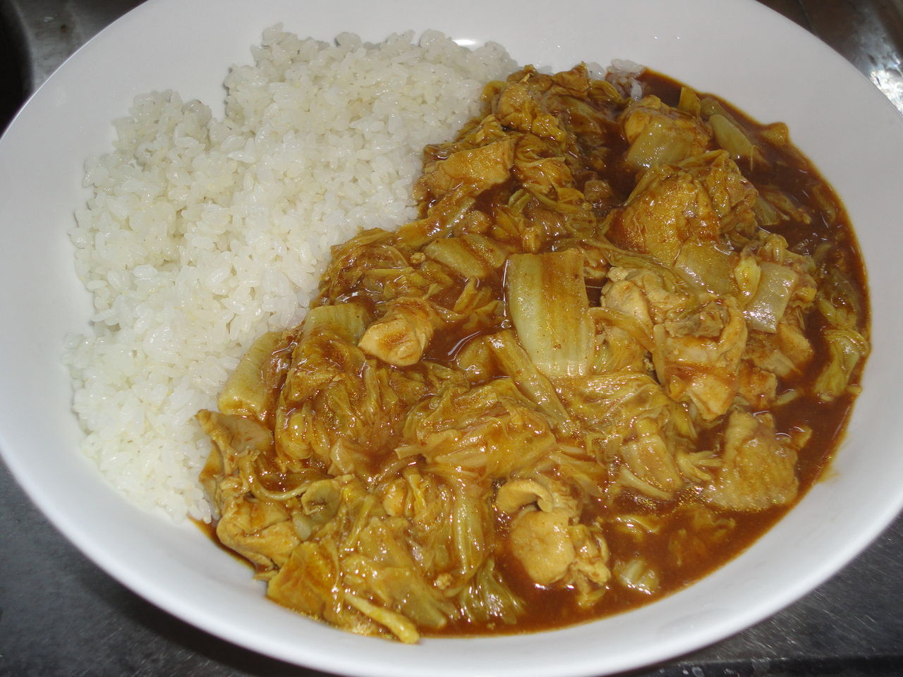 チキン白菜カレー 予想に反してイマイチ マサ料理 耽溺 マサ青木の美食とクルマ