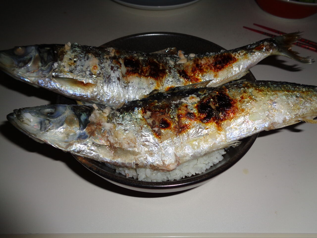 豪華ニシン２尾塩焼き丼 うまい ふんわり柔らか身 コリコリ数の子 ２尾は過剰 マサ料理 耽溺 マサ青木の美食とクルマ