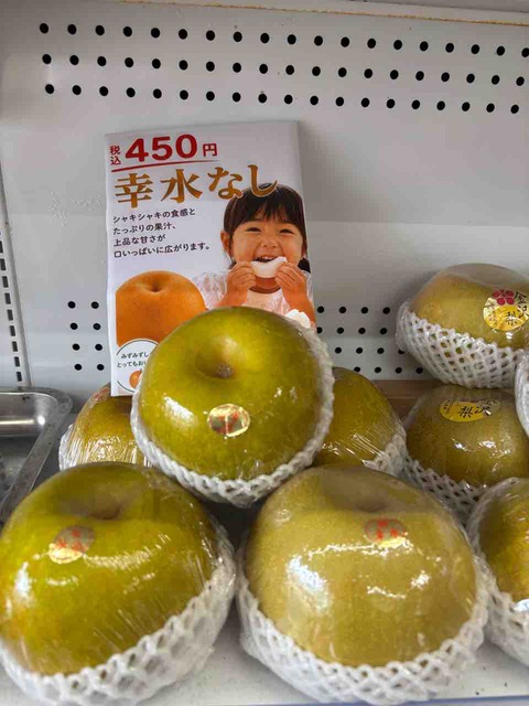 信州の梨、幸水です。凄く大きい5Lサイズで、大人三人が充分食べられ