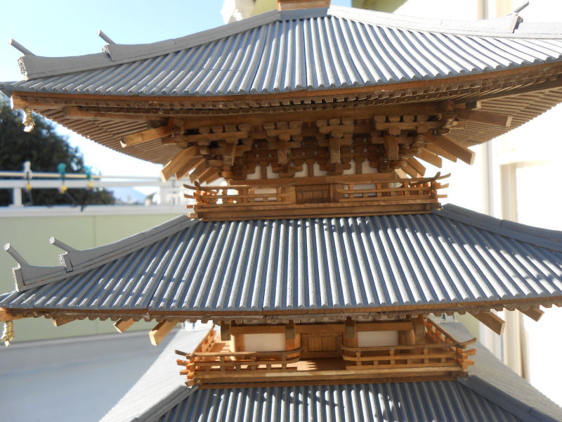 興福寺 五重塔(ウッディジョー)完成⑨ : ペーパークラフト三昧 興福寺 五重塔(ウッディジョー)完成⑨ : ペーパークラフト三昧