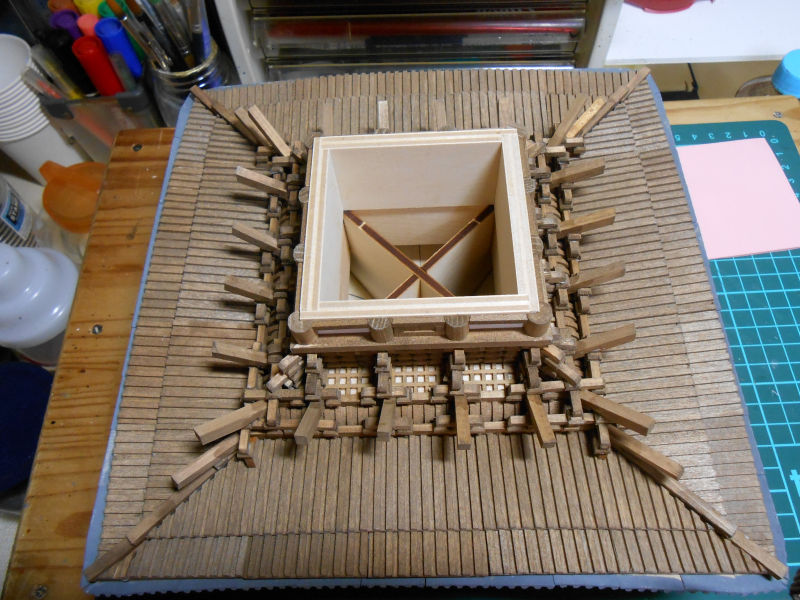 興福寺 五重塔(ウッディジョー)⑧ : ペーパークラフト三昧+模型 興福寺 五重塔(ウッディジョー)⑧ : ペーパークラフト三昧+模型