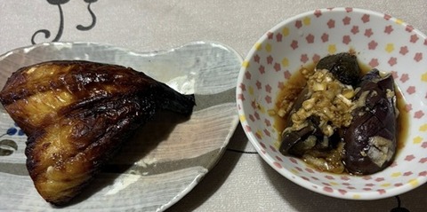 焼き鯖&茄子の中華ダレ