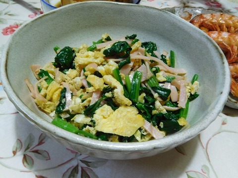 ほうれん草の華風和え