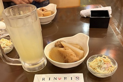 シークアーサーサワー&おでんとパスタサラダ