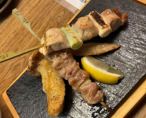 焼き鳥3種盛り
