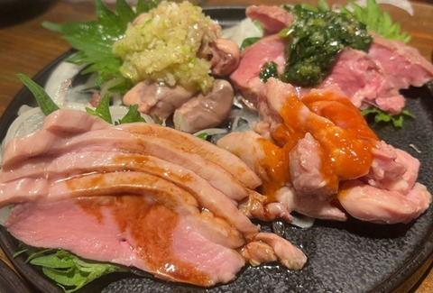 肉刺し4種盛り