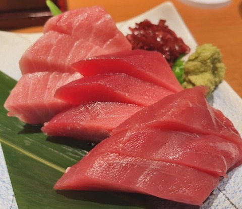 ミナミマグロの2種盛り