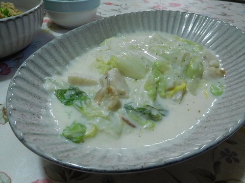 ホタテと白菜のクリーム煮