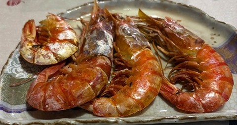 海老の塩焼き