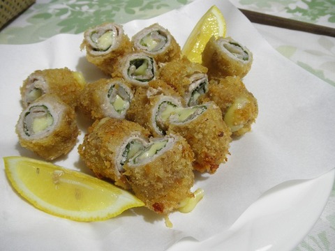 豚肉の大葉チーズ巻き