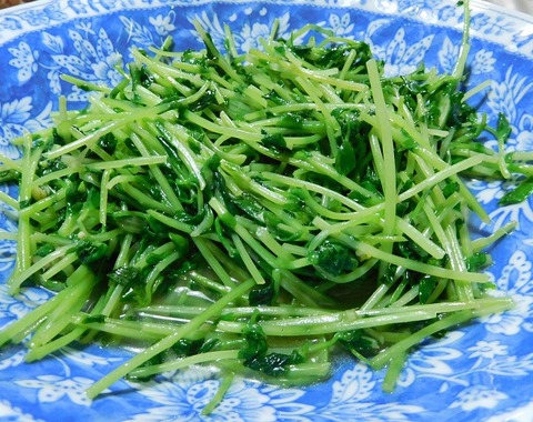 豆苗炒め