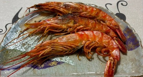 海老の塩焼き