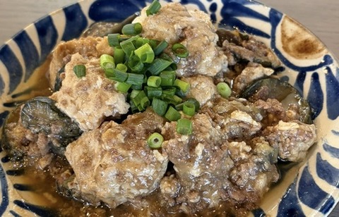 茄子と豆腐のそぼろ煮