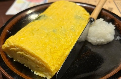 牡蠣と岩海苔の出汁巻き卵焼き