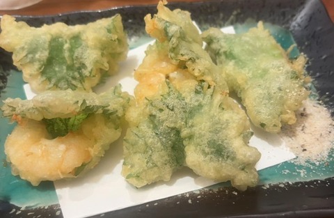 海老大葉包み天ぷら