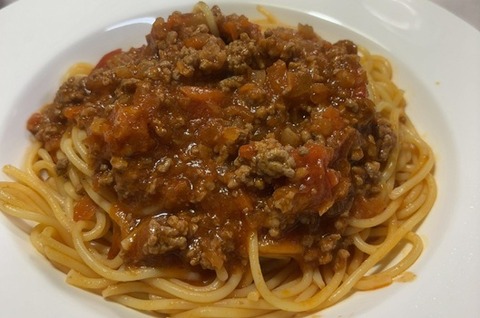 ミートソースパスタ