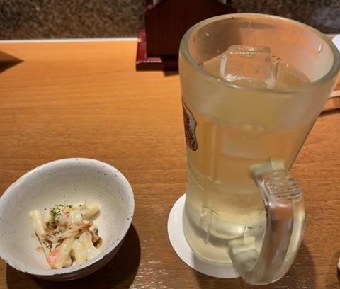 ハイボール&マカロニサラダ