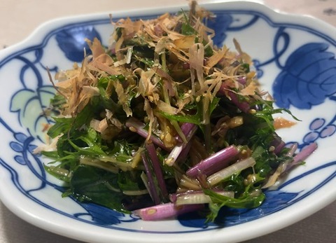 水菜のなめたけ和え
