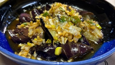 揚げ茄子の中華ダレ