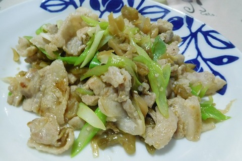 豚肉の搾菜炒め