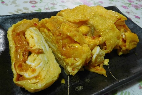 キムチ入り卵焼き
