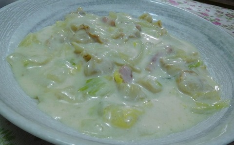 帆立と白菜のクリーム煮