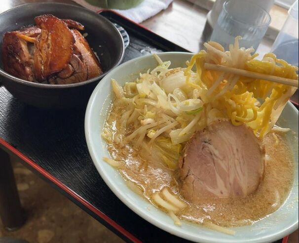 味噌ラーメン&ミニチャーシュー丼