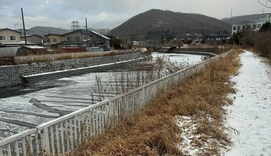 2026年元旦の鷲別川