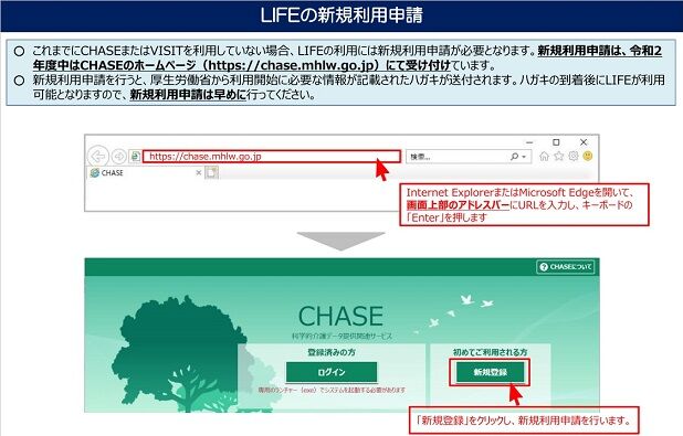 LIFE登録方法