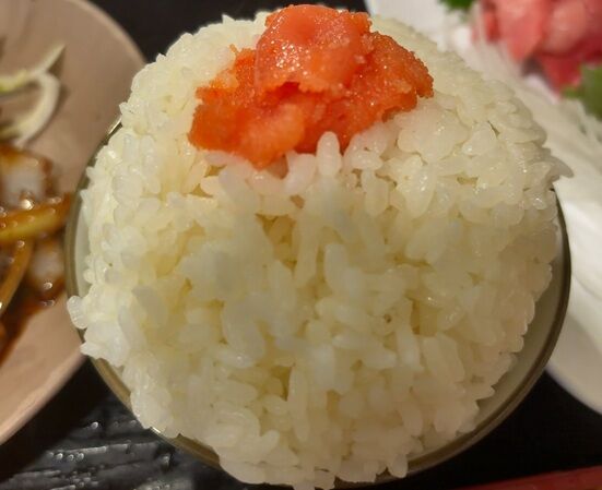 たらこ乗せごはん