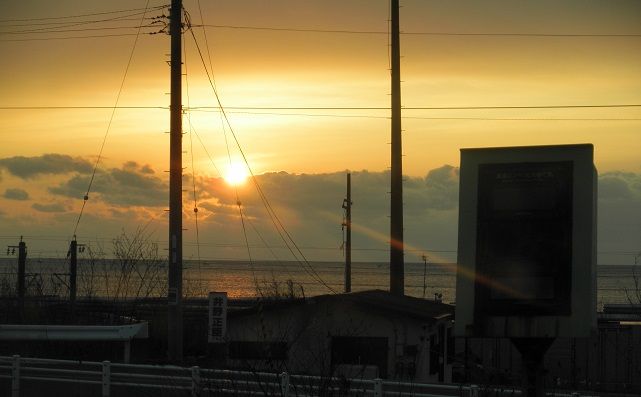 2016年1月4日登別の朝日