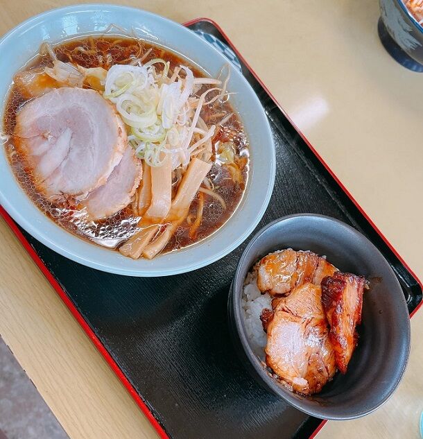 醤油ラーメン&ミニチャーシュー丼