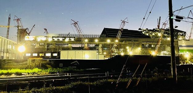 エスコンフィールドHOKKAIDO建設中