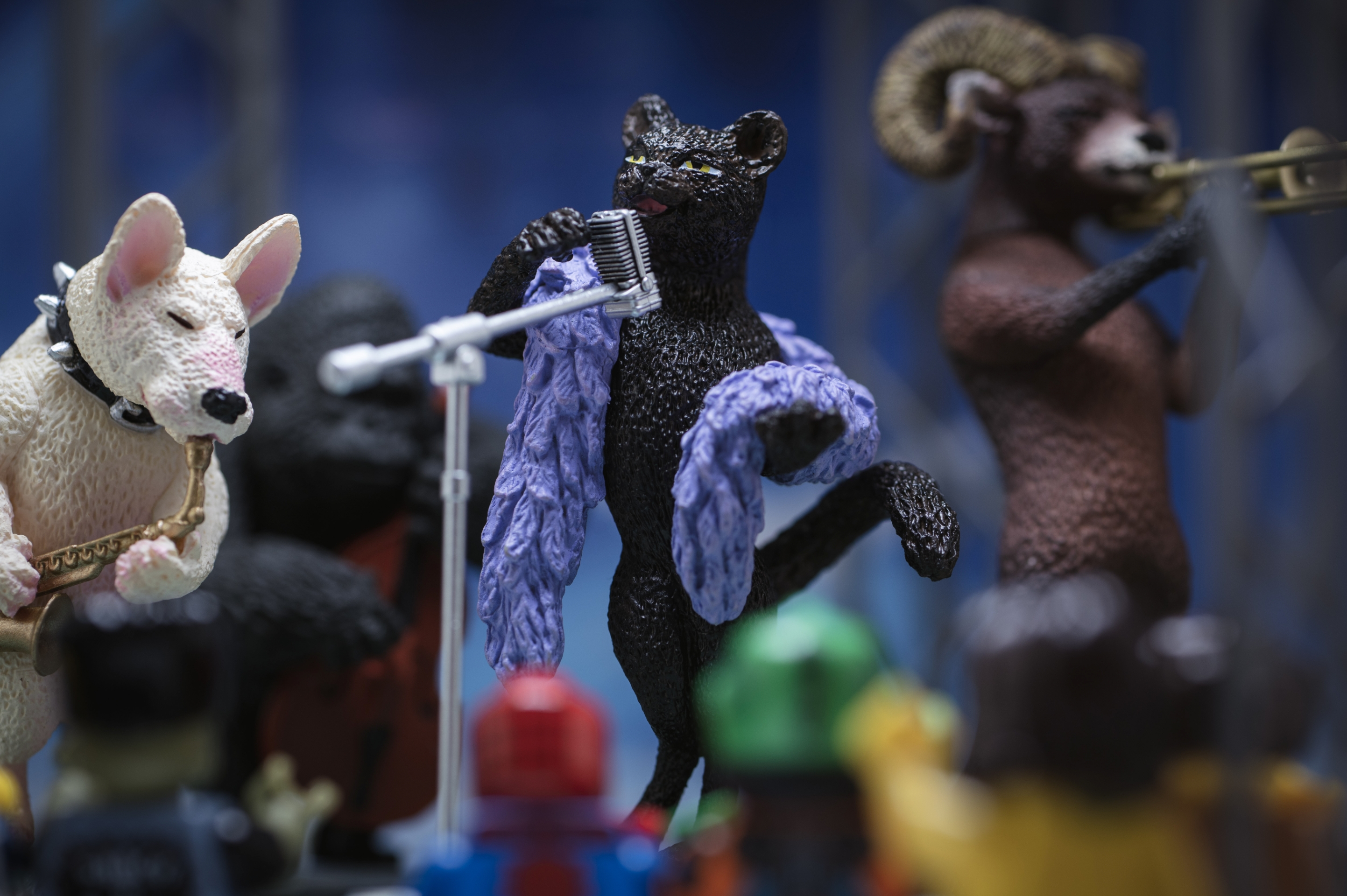 アニマルジャズ 黒ヒョウ ボーカル ビッグホーン トロンボーン レビュー 関節フィギュア庫 アニマルジャズ 黒ヒョウ ボーカル ビッグホーン トロンボーン レビュー 関節フィギュア庫