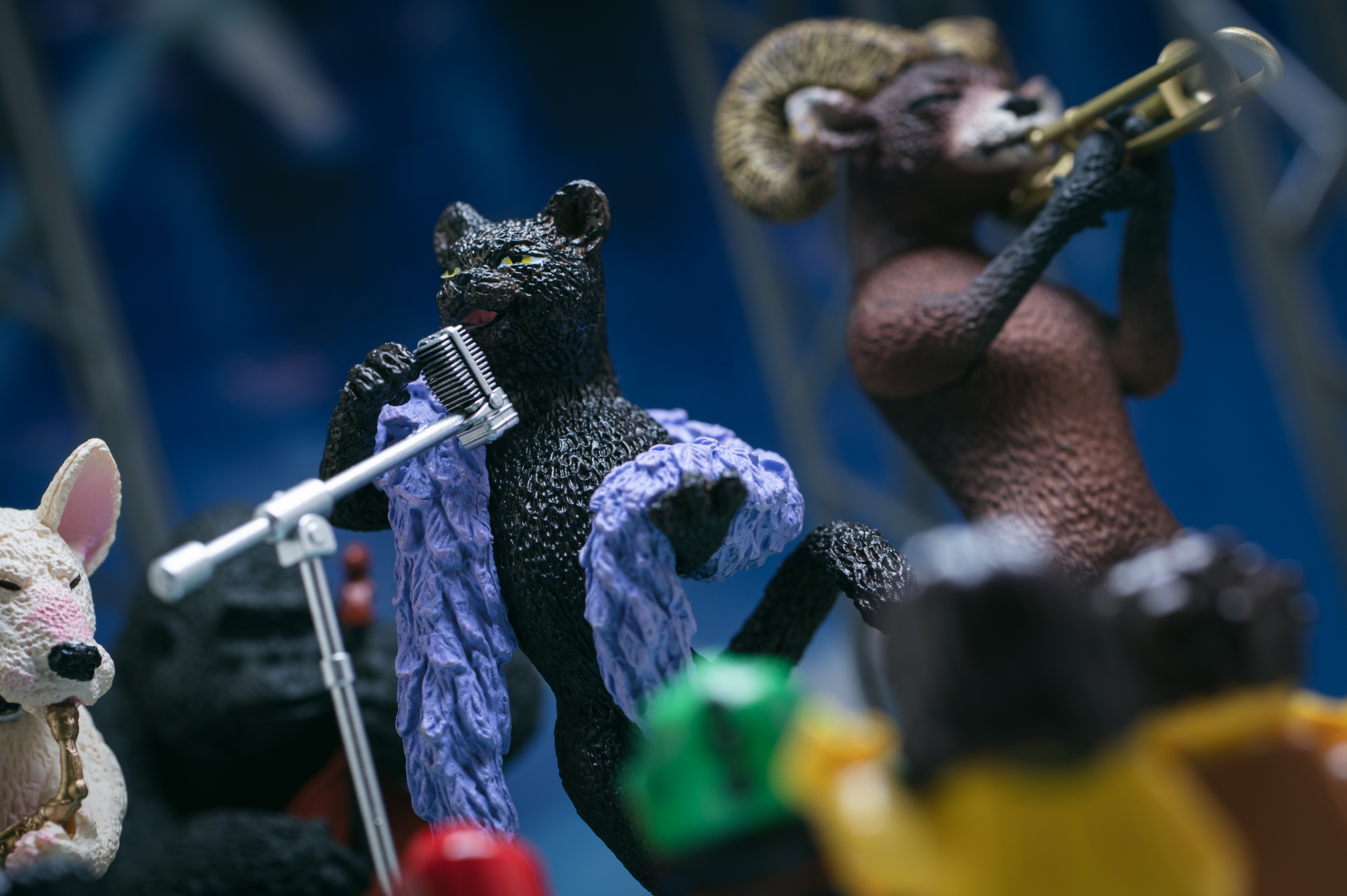 アニマルジャズ 黒ヒョウ ボーカル ビッグホーン トロンボーン レビュー 関節フィギュア庫 アニマルジャズ 黒ヒョウ ボーカル ビッグホーン トロンボーン レビュー 関節フィギュア庫