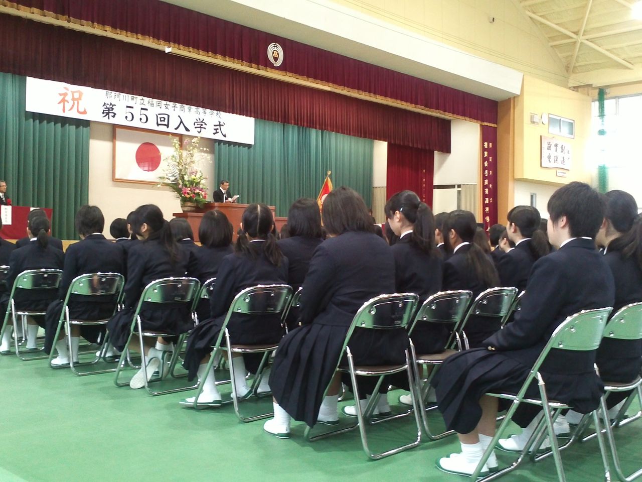 第55回 福岡女子商業高等学校 入学式 那珂川市議会議員 松尾まさたか 活動ブログ