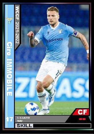 21 22 Sp チーロ インモビーレ Ssラツィオ Wccfオリカ選手名鑑 Wccf Is Forever