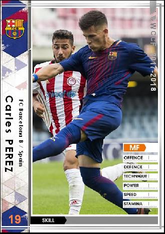 17 18 Re カルラス ペレス Fcバルセロナb Wccfオリカ選手名鑑 Wccf Is Forever