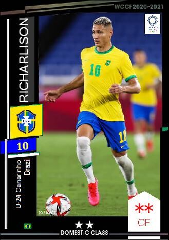 21 Sp リシャルリソン 東京五輪ブラジル代表 Wccfオリカ選手名鑑 Wccf Is Forever