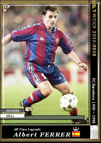 17 18 Atle アルベルト フェレール Fcバルセロナ Wccfオリカ選手名鑑 Wccf Is Forever